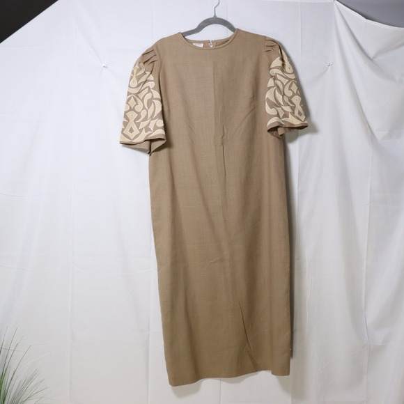 Anne Crimmins Dresses & Skirts - Umi Collections by Anne Crimmins Midi Dress 14 Brown Womens Linen Blend AS IS